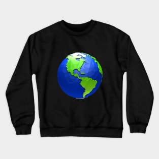 Cartoon low poly world- Usa theme 2 Crewneck Sweatshirt